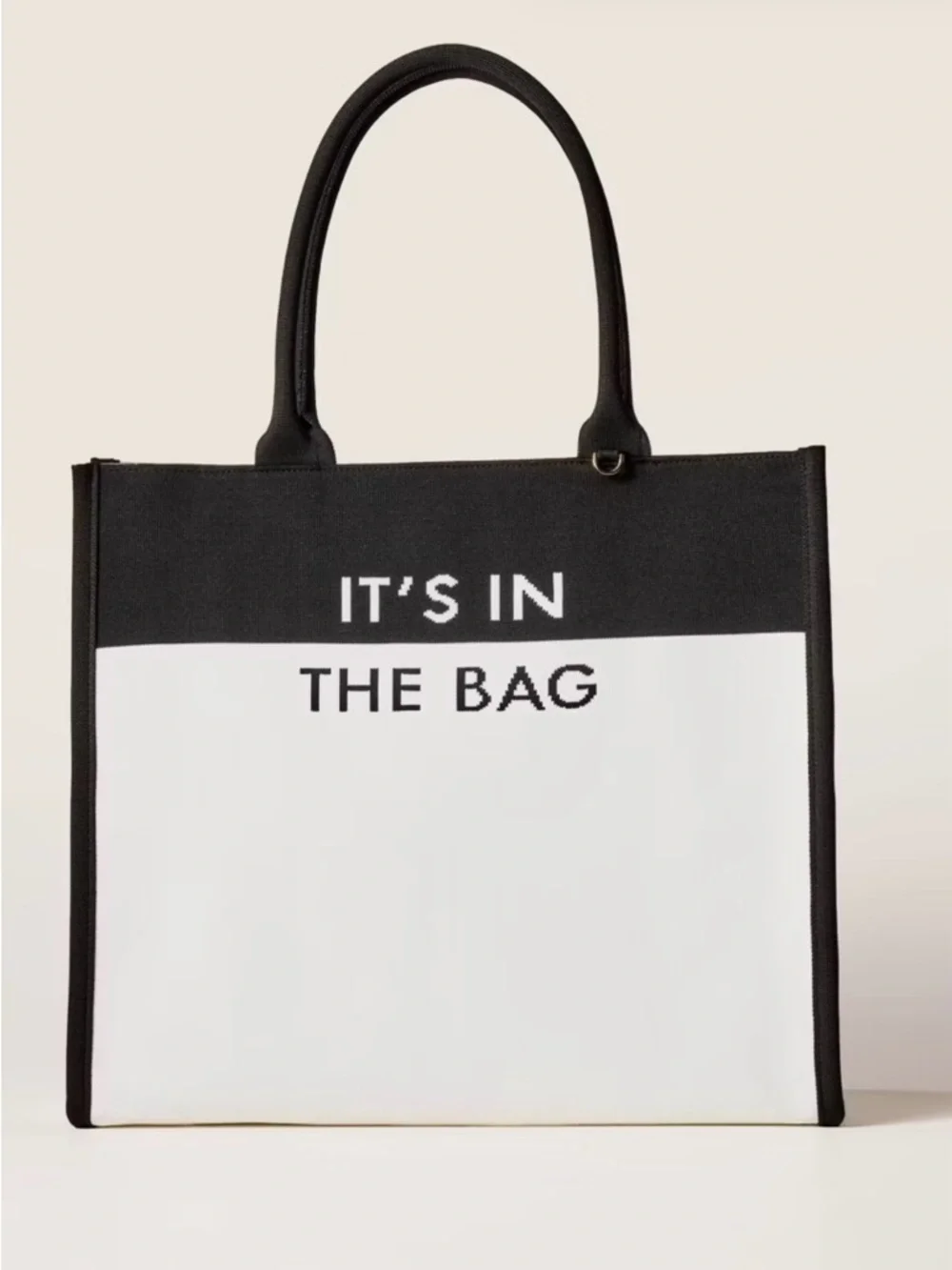 Black & White Statement Tote - 'It's In The Bag'